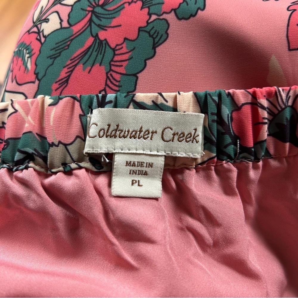 Coldwater Creek Pink Maxi A-Line Skirt with Slit - Picture 7 of 11